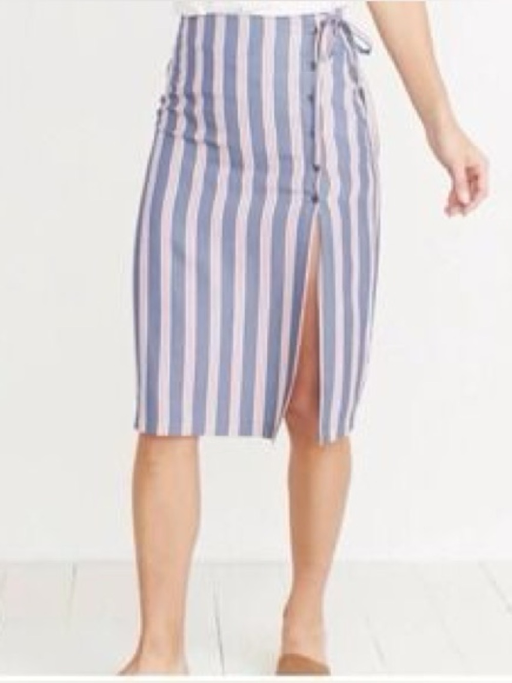 Marine Layer Striped Midi Skirt